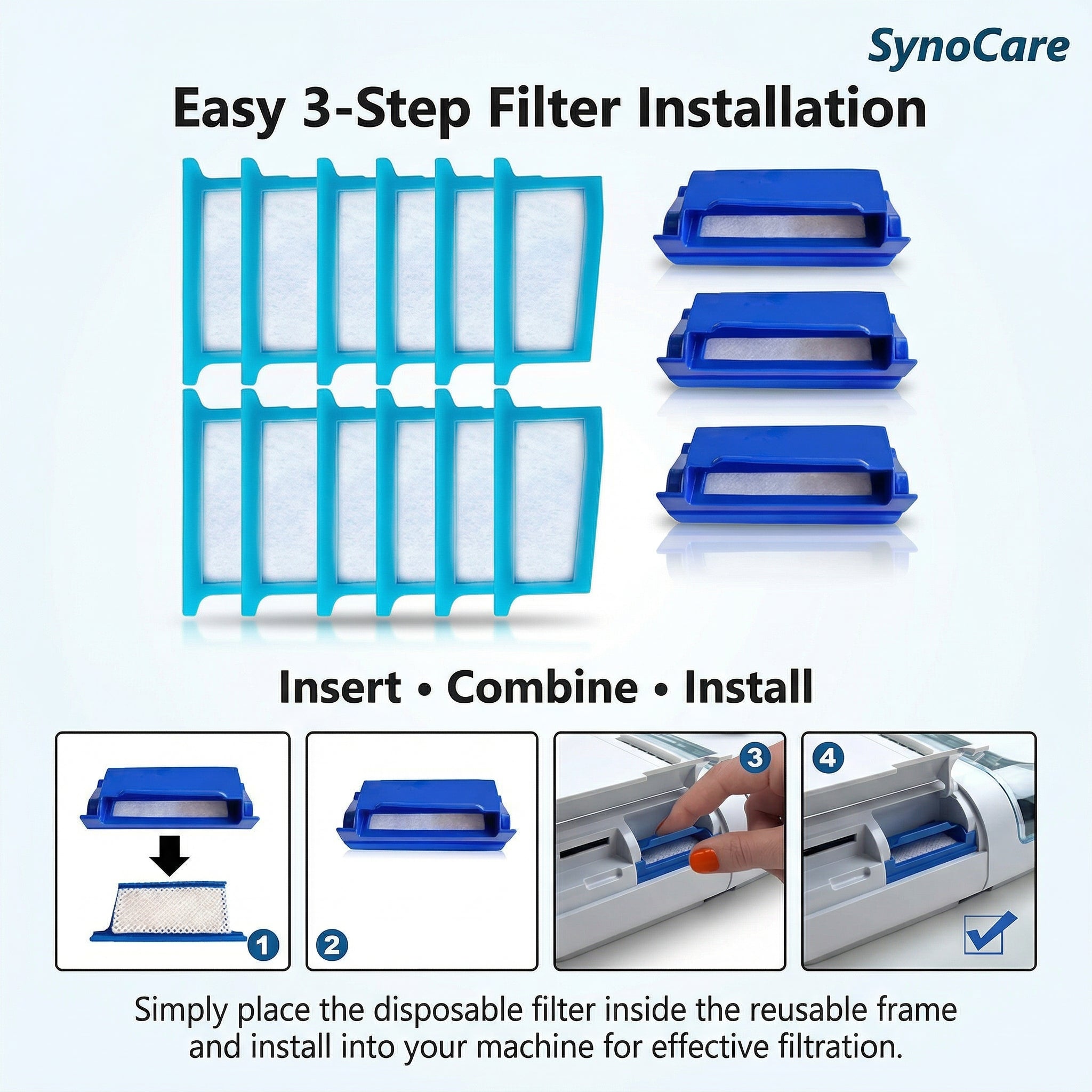 SynoCare Compatible for Dreamstation Ultrafine disposable (Pack of 8)